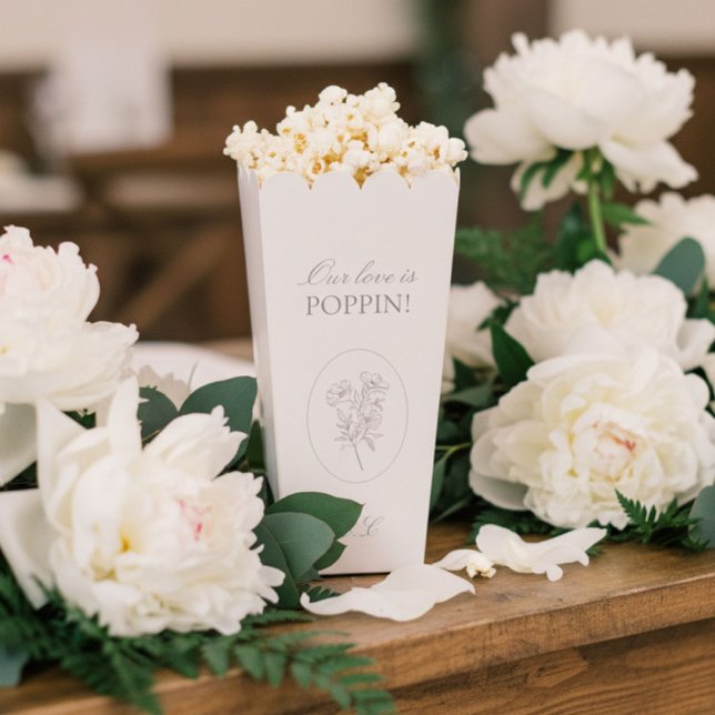 Minimalist Botanical Calligraphy Wedding  Favor Boxes (Creator Uploaded)