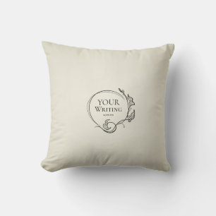Minimalist  Botanical  custom Text Throw Pillow