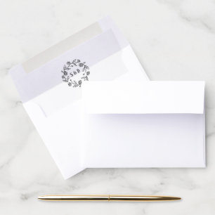Minimalist Botanical  Daisy Line Art Envelope Liner