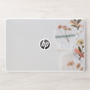 Minimalist Botanical Flat Lay Soft Pastel Paper Co HP Laptop Skin