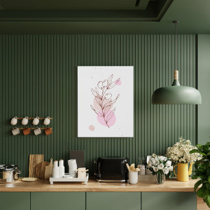 Minimalist Botanical Leaves Canvas Wall 