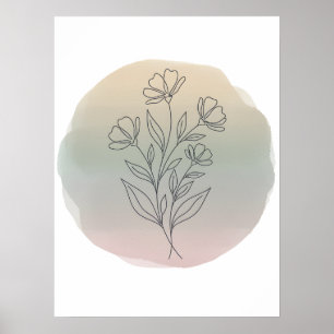 Minimalist Botanical Line Art Poster