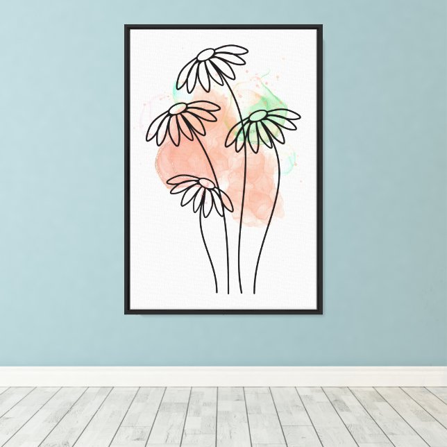 Minimalist Botanical Line Art Prints (Insitu(Wood Floor))
