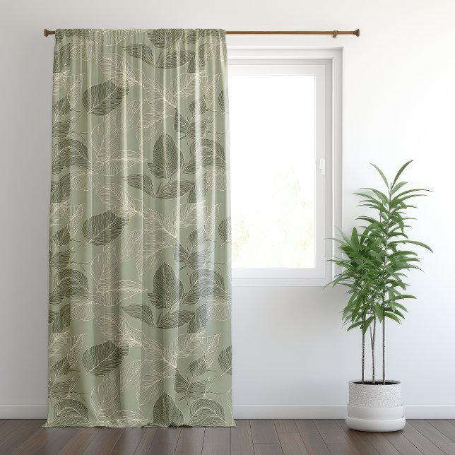 Minimalist Botanical Pattern Blackout Curtains (Creator Uploaded)