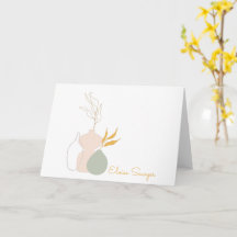 Minimalist Botanical Plants in Pastel Personalized