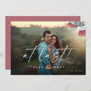 Minimalist Botanical Save the Date with Photo