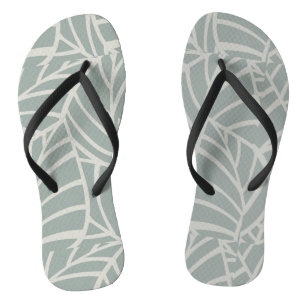 Minimalist Botanical Veins  Flip Flops