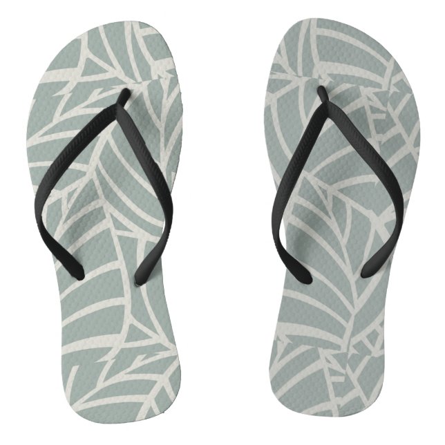 Minimalist Botanical Veins  Flip Flops (Footbed)