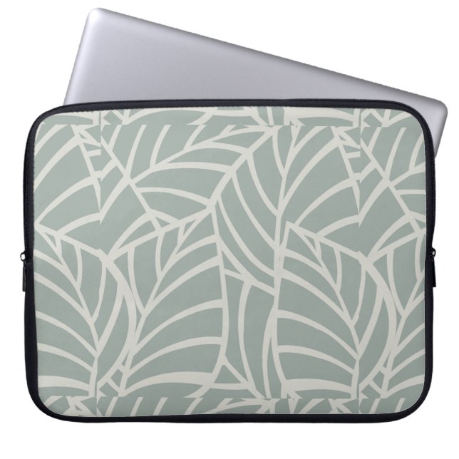 Minimalist Botanical Veins  Laptop Sleeve (Front)