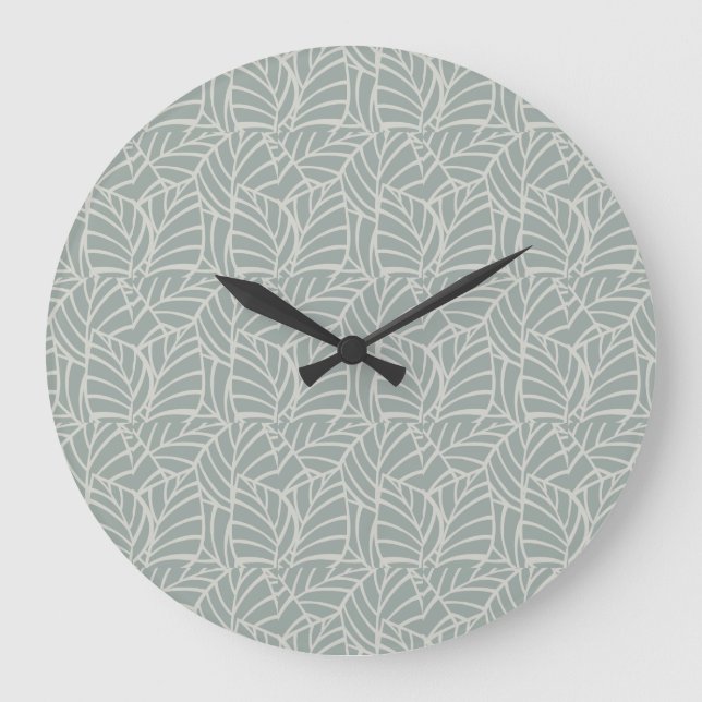 Minimalist Botanical Veins  Large Clock (Front)
