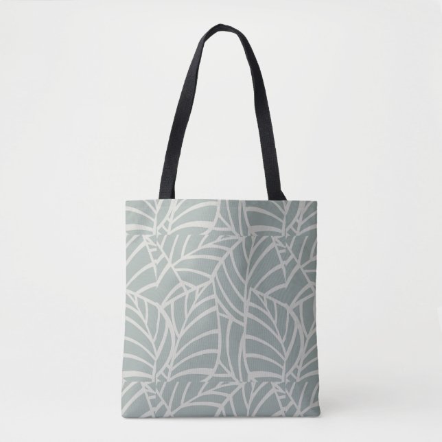 Minimalist Botanical Veins Tote Bag (Front)