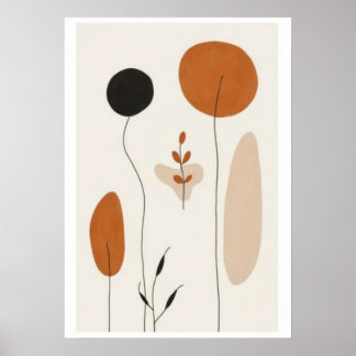 Minimalist Botanical Wall Art | Abstract Geometric