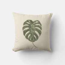 Minimalist Botanical Watercolor Fern Leaves Throw