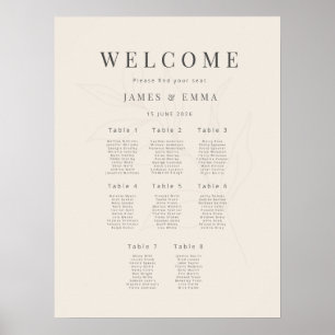 Minimalist Botanical Wedding (8) Soft Beige Poster