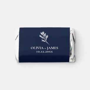 Minimalist Botanical Wedding Favor Chocolate Bars