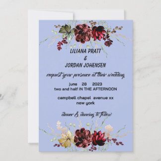 Minimalist BOTANICAL Wedding INVITATION