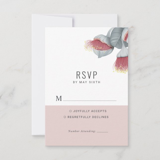 Minimalist Botanical Wedding RSVP Card (Front)