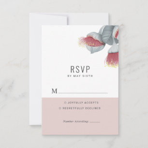 Minimalist Botanical Wedding RSVP Card
