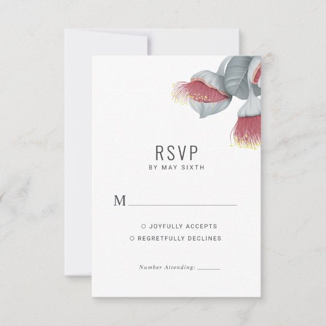 Minimalist Botanical Wedding RSVP Card (Front)