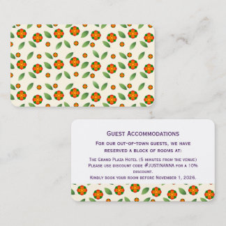 Minimalist Botanical with Orange Blossom Enclosure Card