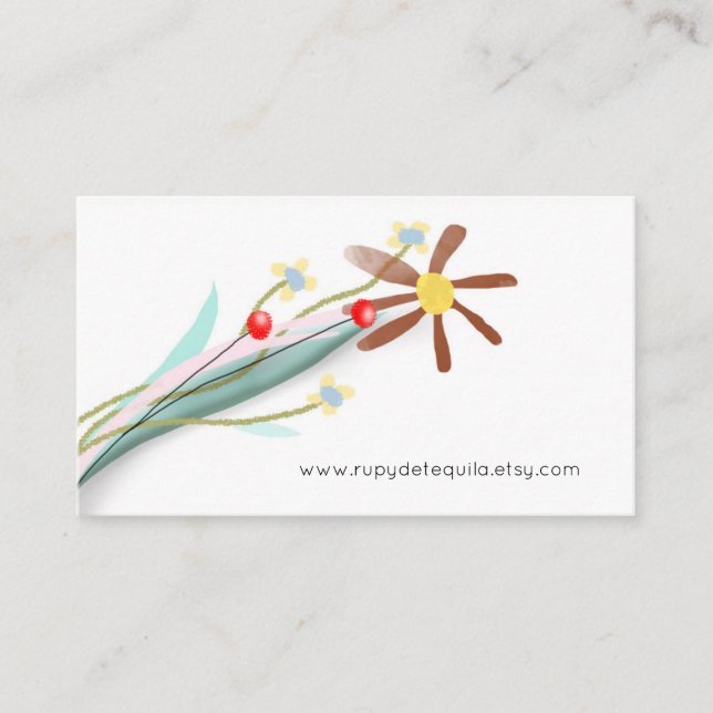Minimalist Bouquet Business Card (Front)