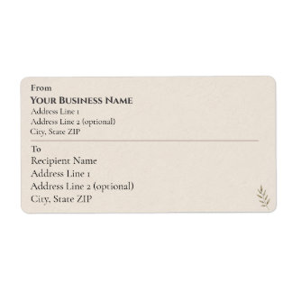 Minimalist Boutique Small Business Shipping Label
