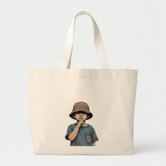 Minimalist Boy Illustration Tote Bag