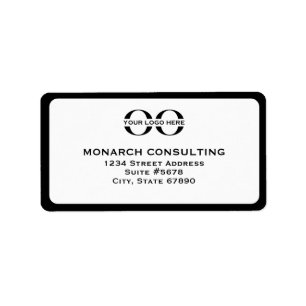 Minimalist Branded Address Label with Company Logo