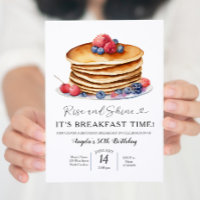 Minimalist Breakfast Birthday Invitation