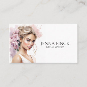 Minimalist Bridal Makeup Artist MUA Business Card