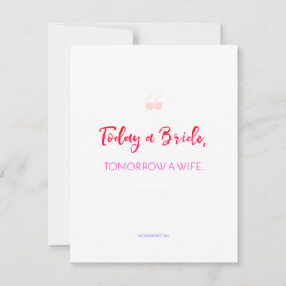 Minimalist Bridal Quote Graphic Holiday Card