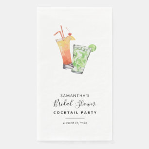 Minimalist Bridal Shower Cocktail Party Paper Guest Towels