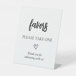 Minimalist Bridal Shower Favors Sign