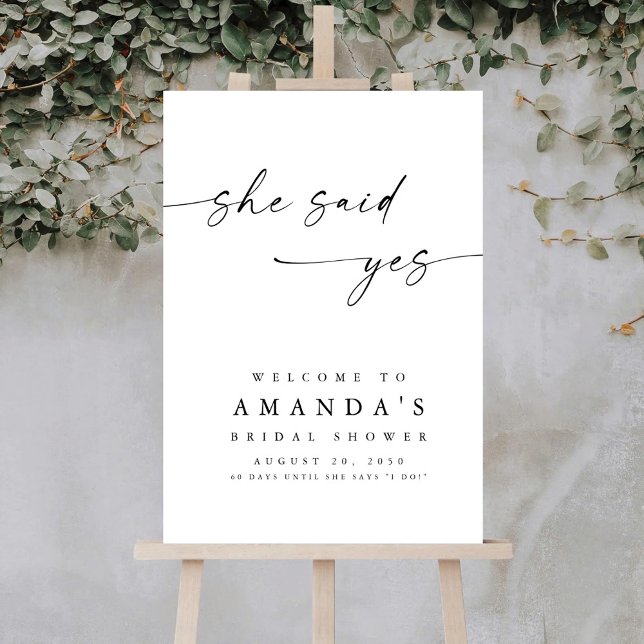 Minimalist Bridal Shower Foam Board (Creator Uploaded)