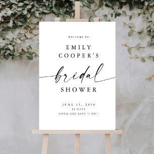 Minimalist Bridal Shower Foam Board