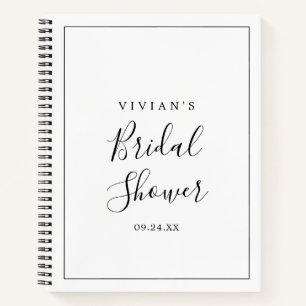 Minimalist Bridal Shower Gift List Notebook
