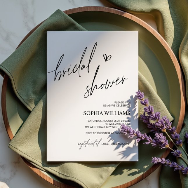 Minimalist Bridal Shower Invitation (Creator Uploaded)