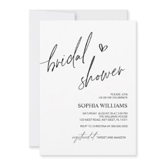 Minimalist Bridal Shower Invitation