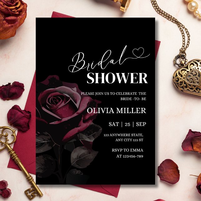 Minimalist Bridal Shower Invitation Elegant Floral (Creator Uploaded)