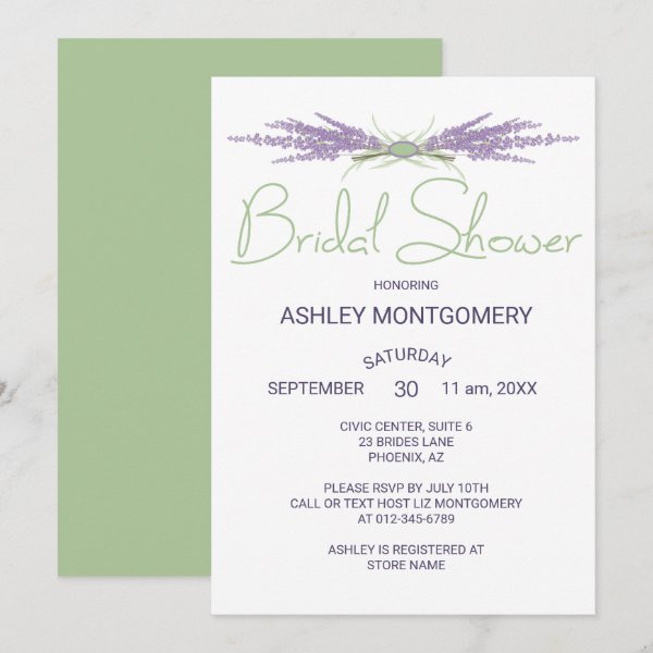 Minimalist Bridal Shower Lavender Flower Bundles