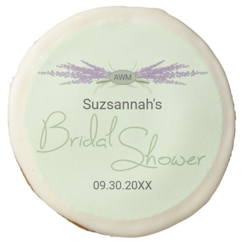 Minimalist Bridal Shower Lavender Flower Bundles Sugar Cookie