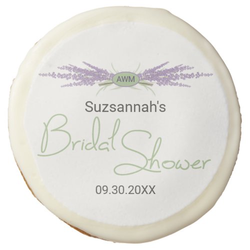 Minimalist Bridal Shower Lavender Flower Bundles Sugar Cookie