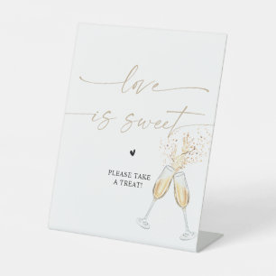 Minimalist Bridal Shower Love Is Sweet Sign