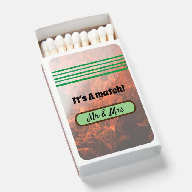 Minimalist Bridal Shower Matchbox Matchboxes (Front Open)