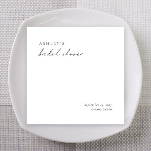 Minimalist Bridal Shower Napkins Modern Elegant