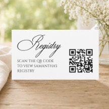 Minimalist Bridal Shower QR Code Registry