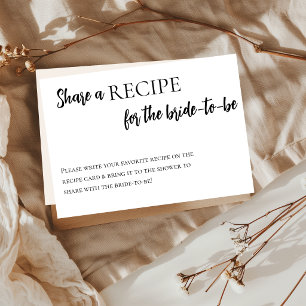 Minimalist Bridal Shower Share A Recipe Card