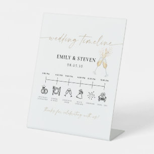 Minimalist Bridal Shower Timeline Sign