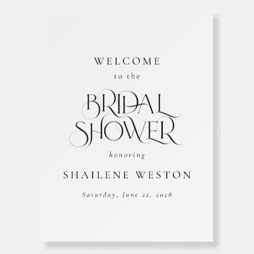 Minimalist Bridal Shower Welcome Event Sign Zazzle