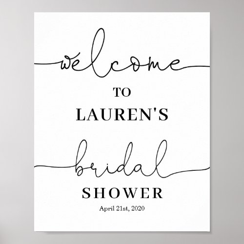 Minimalist Bridal Shower welcome sign